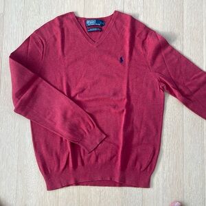 Polo Ralph Lauren V-Neck Sweater, red, size L